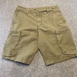 Nike Cargo Shorts Olive Green Athletic Dept Utility Outdoor Mens Size 32